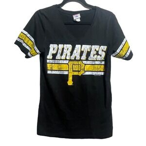 PITTSBURGH PIRATES Shirt Womens Large Cotton Tee T-Shirt Genuine Merchandise MLB